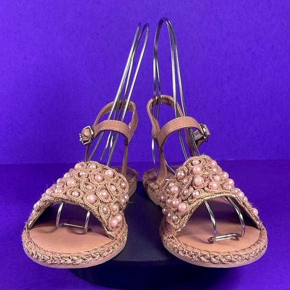 Sam Edelman Girls Rose Linen HOLLY Sandals Shoe Size 3‎ -NEW - Picture 2 of 8